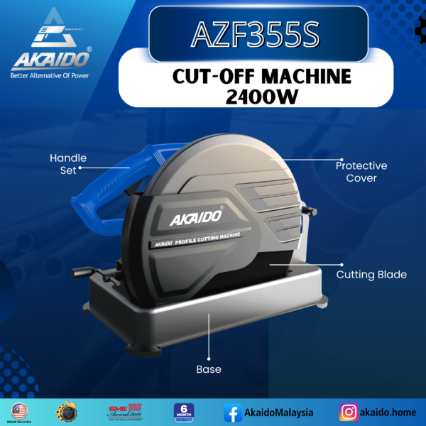 AKAIDO 14″ CUT OFF MACHINE 2400W – AZF355S – AKAIDO